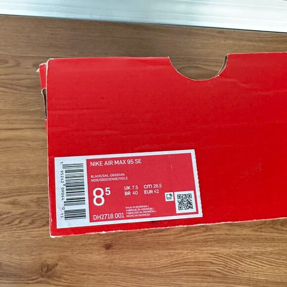 Rare Nike Air Max 95 SE Club Sz 8.5 Mens Shoes Running Black Royal Blue DH2718-0 - Picture 8 of 11
